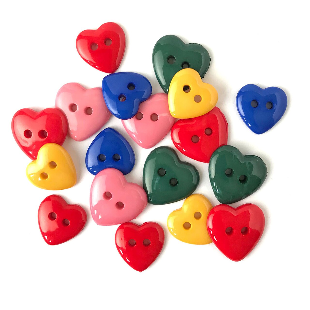 Buttons Galore and More Craft & Sewing Buttons - Heart of Color - 45 Buttons